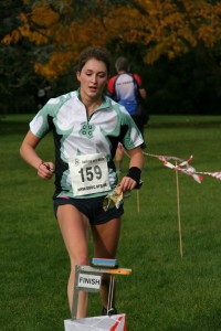 Jess running into the finish