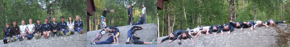 Norway Day 2 Compilation: (1) Norway Tour Photo 2014 [L to R: Matthew, Ben, Zuzka, Fiona, John, Dan, James, HQ, Carrie, Helen] (2) Personalised Logo (3) What we like to do after a hard day's training!