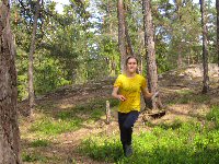 Helen orienteering on the 2015 Norway Training Tour
