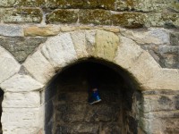 Jeremy in a toilet at the castlle